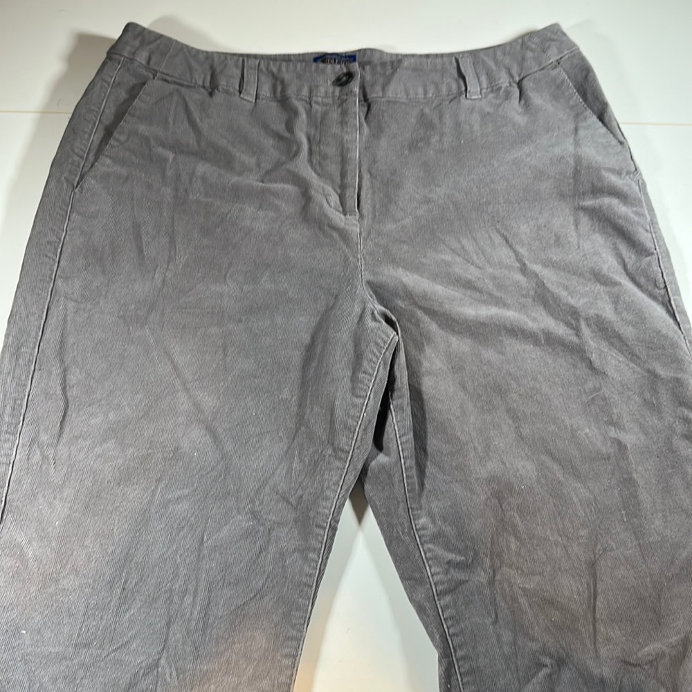 Women’s Pendleton Corduroys Straight Leg Stretch Corduroy Pants grey size 16